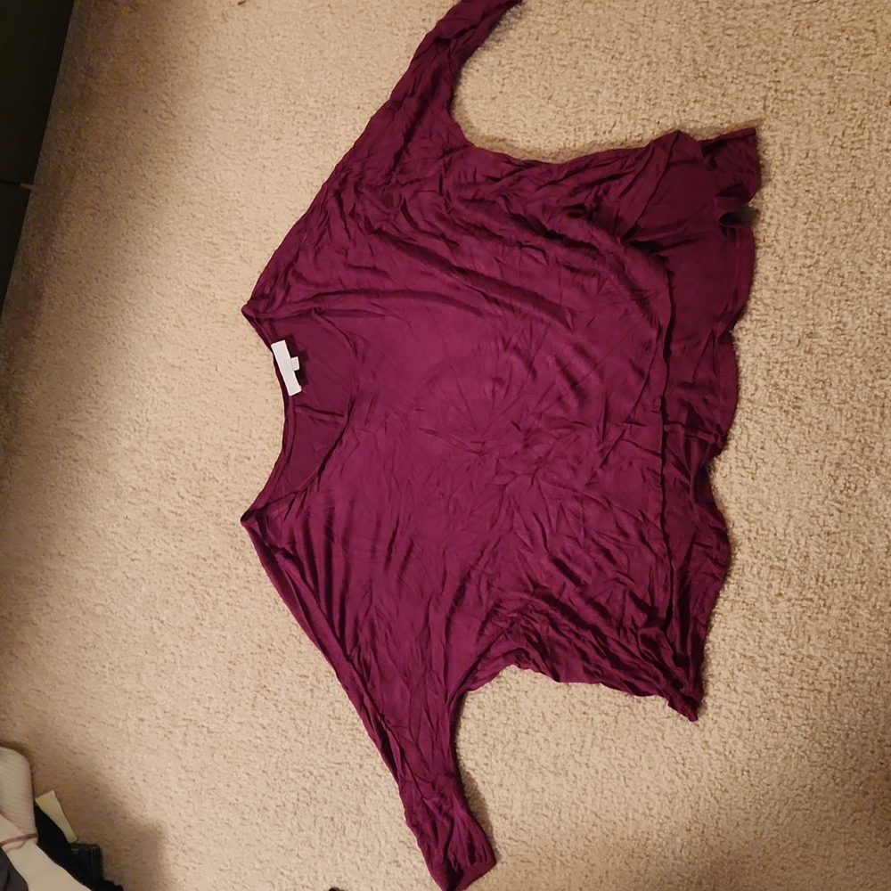 Loft 3/4 sleeve top magenta size m